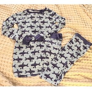 Little Sleepies Shark Pajama Set 7/8 Blue Viscose Bamboo Blend Kids